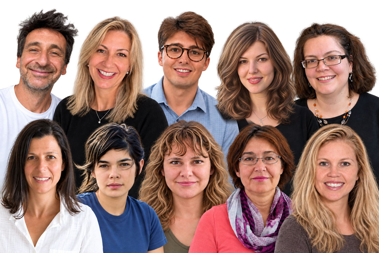 Unser Team – Fotomontage